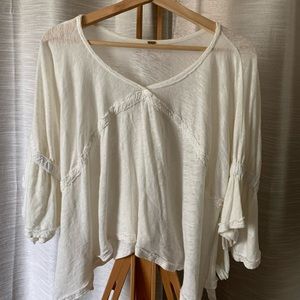 Free People Boho off white blouse